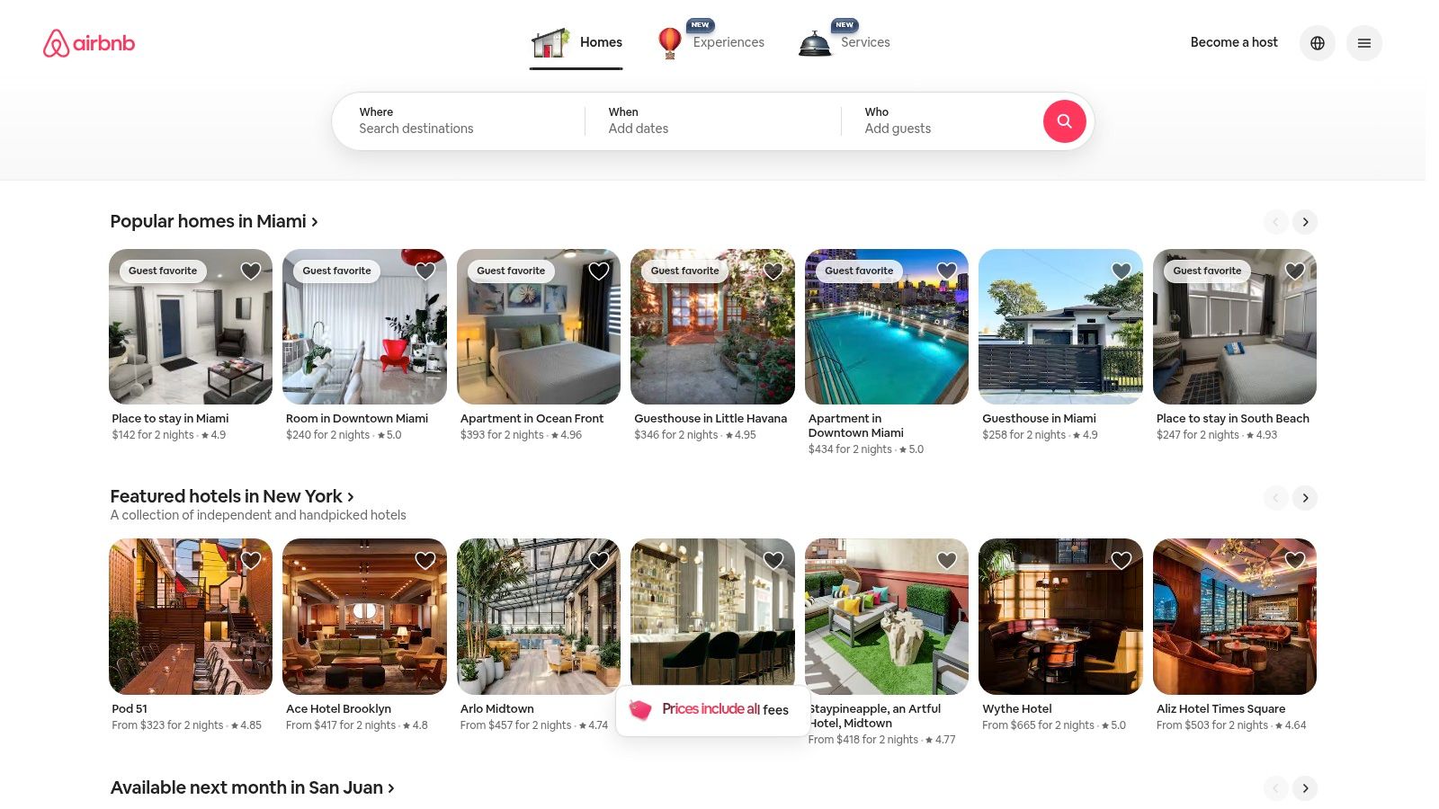 Airbnb (Gift Cards for Airbnb Experiences)